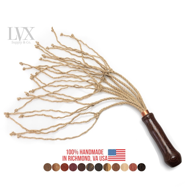Intense BDSM Flogger with Rope Falls | Bondage Spanking Whip Paddle | BDSM-Gear for Submissive DDlg Slave | Vegan Flogger by LVX Supply photo