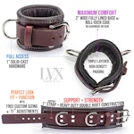 Heavy Duty BDSM Cuffs | Padded Wrist Cuffs | Leather Bondage Handcuffs Ankle Cuffs | Submissive Slave Restraints | BDsM-gear by LVX Supply Thumbnail # 35540