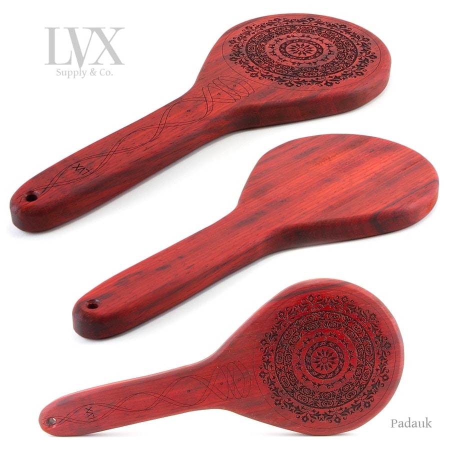 Floral Spanking Paddle | Wood BDSM Paddle for DDLG Submissive Slave Punishment | Otk BDsM toys | Impact by LVX Supply Image # 34941