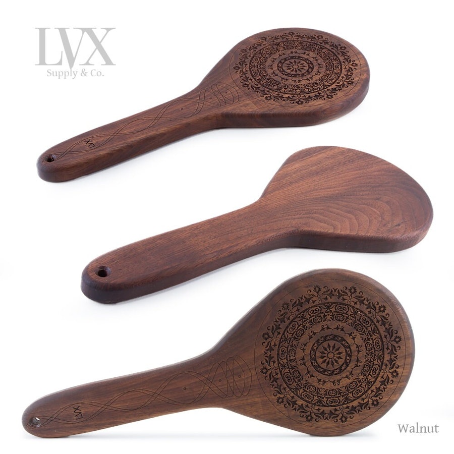 Floral Spanking Paddle | Wood BDSM Paddle for DDLG Submissive Slave Punishment | Otk BDsM toys | Impact by LVX Supply Image # 34943