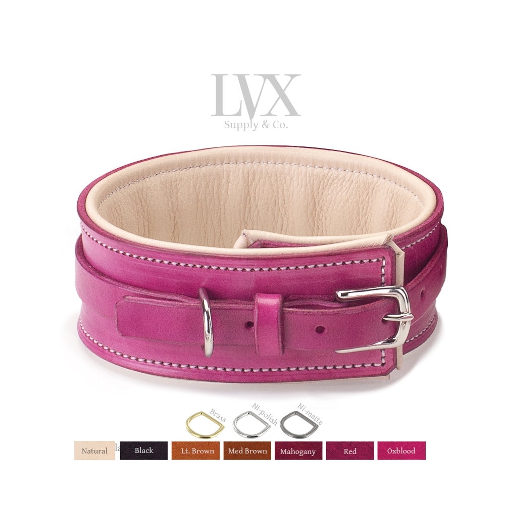 DDLG Collar Padded Leather CGL BDsM Collar for Bondage Submissive Femdom Slave Pet Pony Play | Age Play Collar by LVX Supply photo