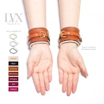 DDLG Collar & Cuffs Set | Padded Leather Bondage BDsM Cuffs and Collar for Submissive Puppy Play | DDlg Set by LVX Supply Thumbnail # 34642