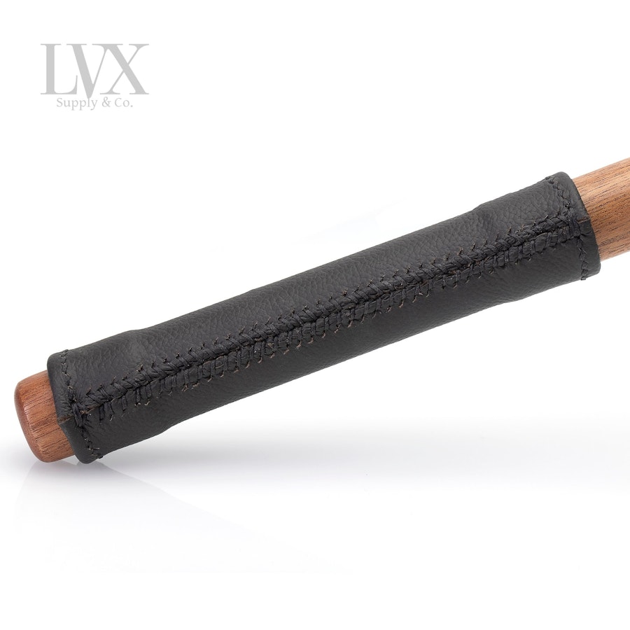 Thick BDSM Cane with Leather Handle, Short Thuddy Spanking Cane | Impact Toys for DDlG Femdom Submissive Slave | BDSM Paddle by LVX Supply Image # 34837