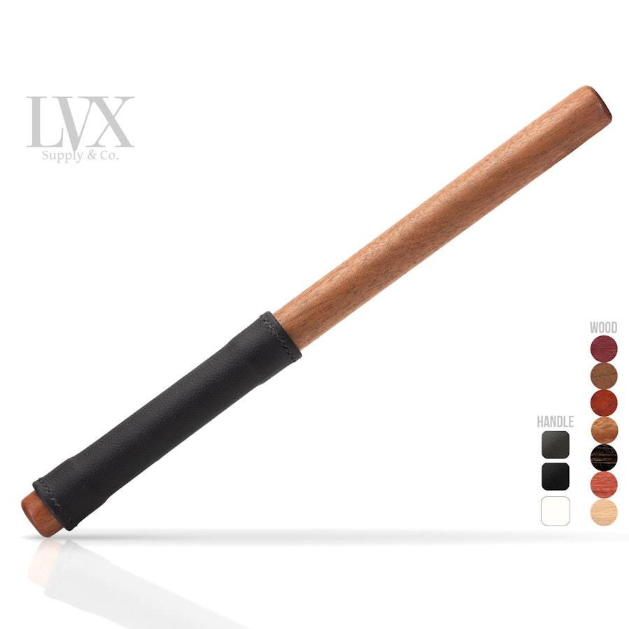 Thick BDSM Cane with Leather Handle, Short Thuddy Spanking Cane | Impact Toys for DDlG Femdom Submissive Slave | BDSM Paddle by LVX Supply