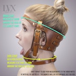 Face F*ck Harness | BDSM Head Harness | Leather Bondage Harness BDsM Harness Submissive Slave Toys bdsm-gear | Handmade by LVX Supply Thumbnail # 34916