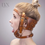 Face F*ck Harness | BDSM Head Harness | Leather Bondage Harness BDsM Harness Submissive Slave Toys bdsm-gear | Handmade by LVX Supply Thumbnail # 34912