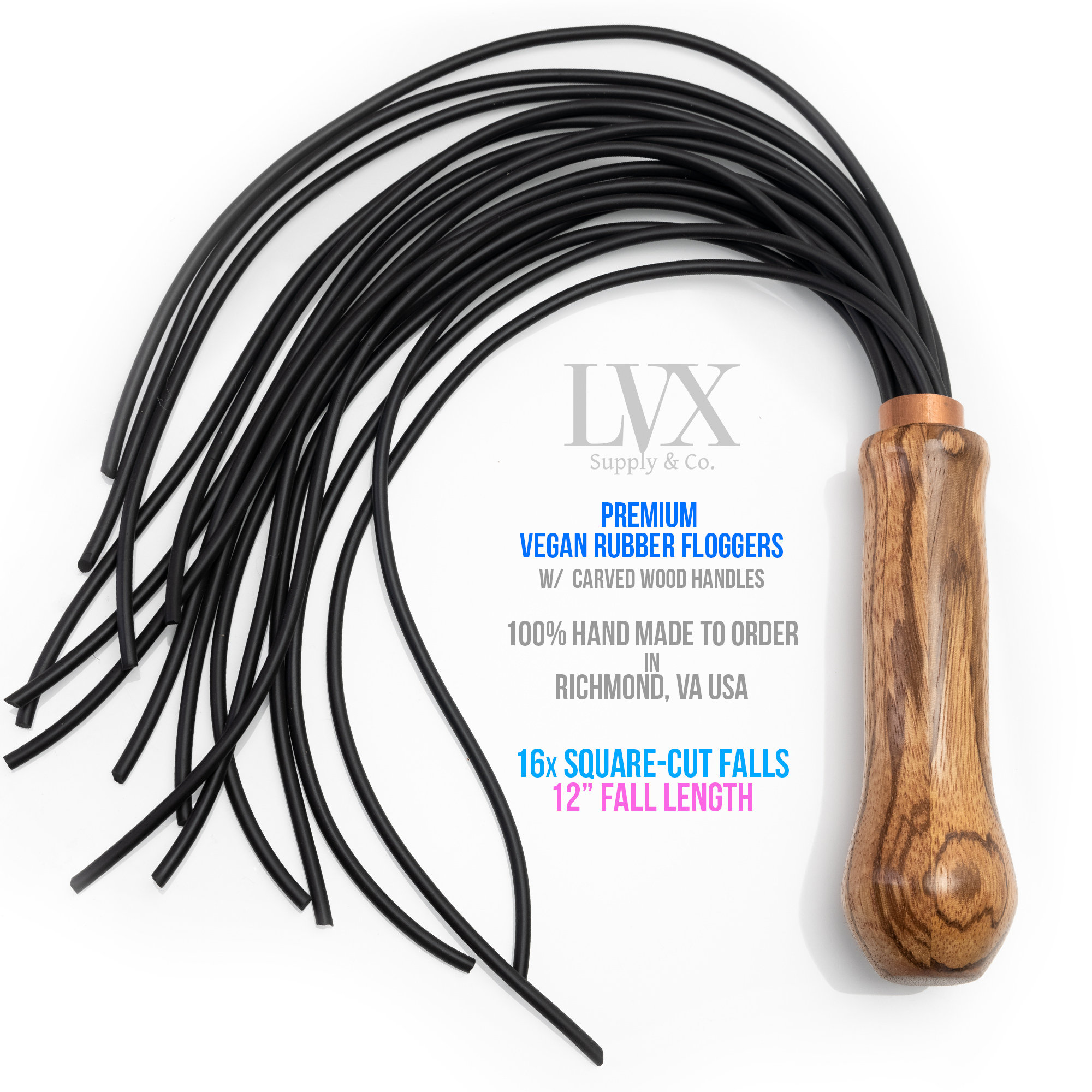 Intense BDSM Flogger | BDSM Whip Spanking Paddle | Femdom Submissive Slave Ddlg Toys | Vegan Flogger by LVX Supply photo