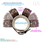Padded Leather Stocks | Leather BDSM Collar w/ Attached Cuffs | Leather Bondage Harness Set Submissive Slave Toys bdsm-gear | LVX Supply Thumbnail # 34699