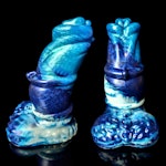 Sylenos - Marble Color - Custom Fantasy Dildo with Knot - Silicone Satyr Style Sex Toy Thumbnail # 34501