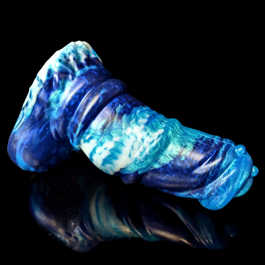 Sylenos - Marble Color - Custom Fantasy Dildo with Knot - Silicone Satyr Style Sex Toy Image # 34499