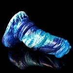 Sylenos - Marble Color - Custom Fantasy Dildo with Knot - Silicone Satyr Style Sex Toy Thumbnail # 34499