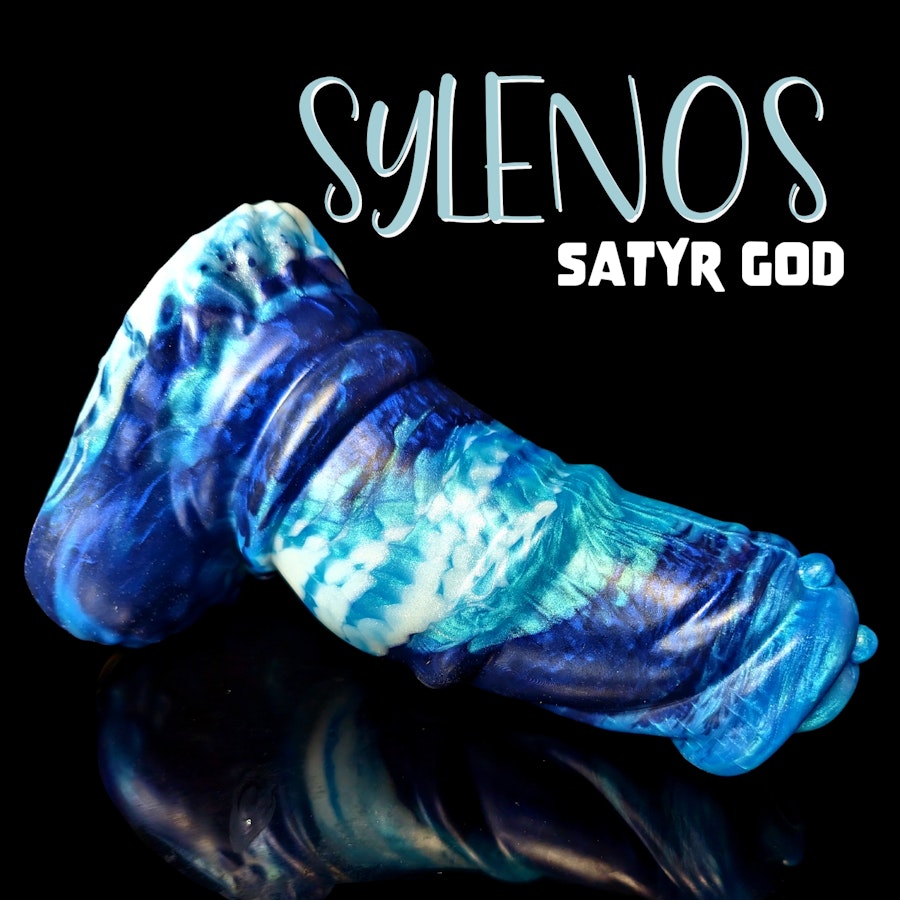 Sylenos - Marble Color - Custom Fantasy Dildo with Knot - Silicone Satyr Style Sex Toy
