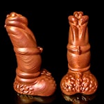 Sylenos - Solid Color - Custom Fantasy Dildo with Knot - Silicone Satyr Style Sex Toy Thumbnail # 34454