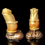 Sylenos - Split Color - Custom Fantasy Dildo with Knot - Silicone Satyr Style Sex Toy Thumbnail # 34486