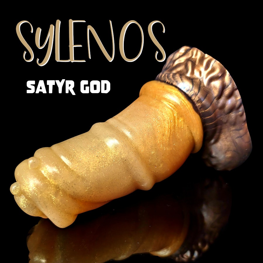 Sylenos - Split Color - Custom Fantasy Dildo with Knot - Silicone Satyr Style Sex Toy