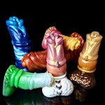 Sylenos - Split Color - Custom Fantasy Dildo with Knot - Silicone Satyr Style Sex Toy Thumbnail # 34473