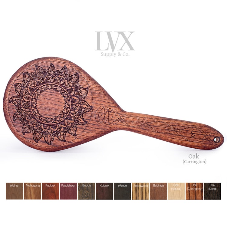 Sunflower Engraved BDSM Paddle OTK Wooden Spanking Paddle Bondage DDlG FemDom Submissive Slave Toys | Handmade Wooden Paddle by LVX Supply photo