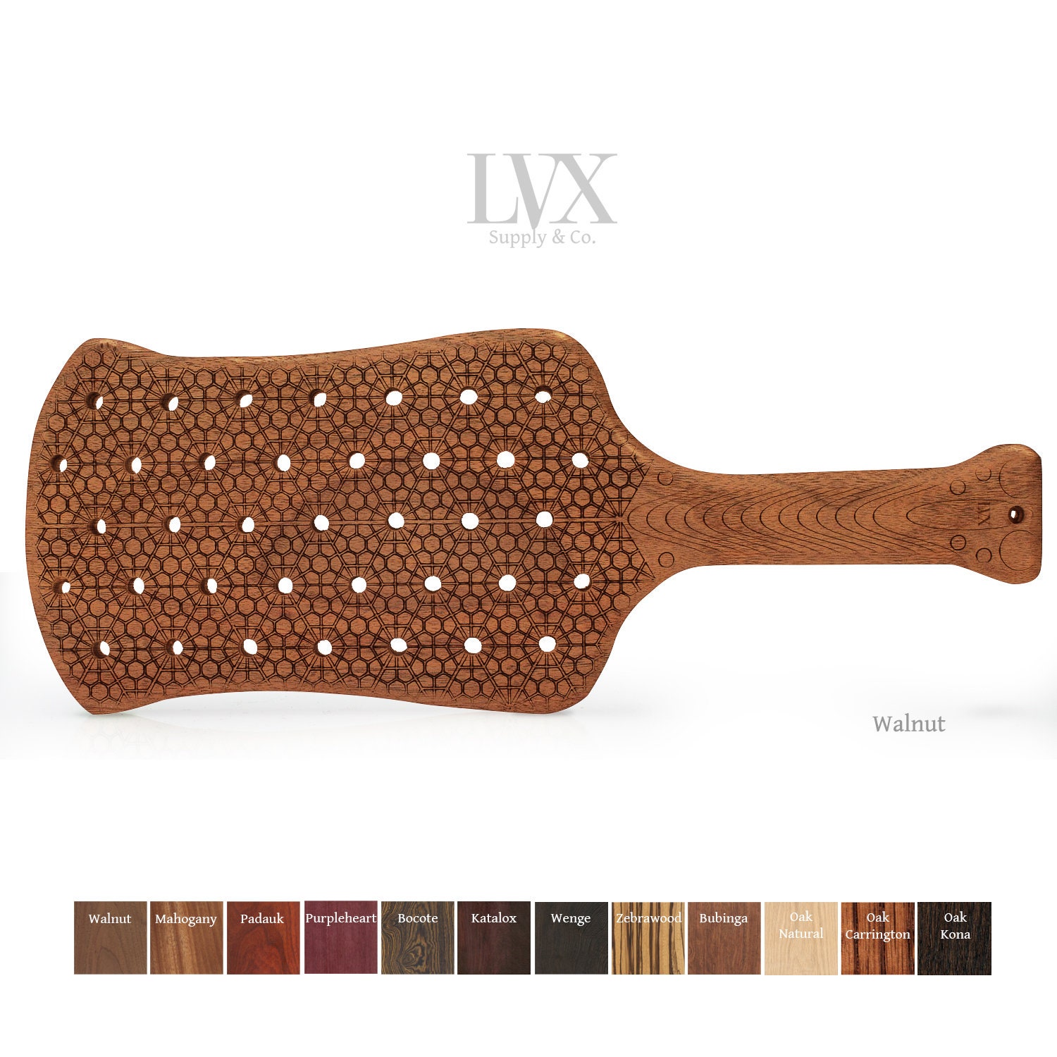 Hex Polka Dot Spanking Paddle Bondage DDlg Femdom Submissive Slave BDSM gear   gift | Handmade Wooden BDSM Paddle by LVX Supply photo