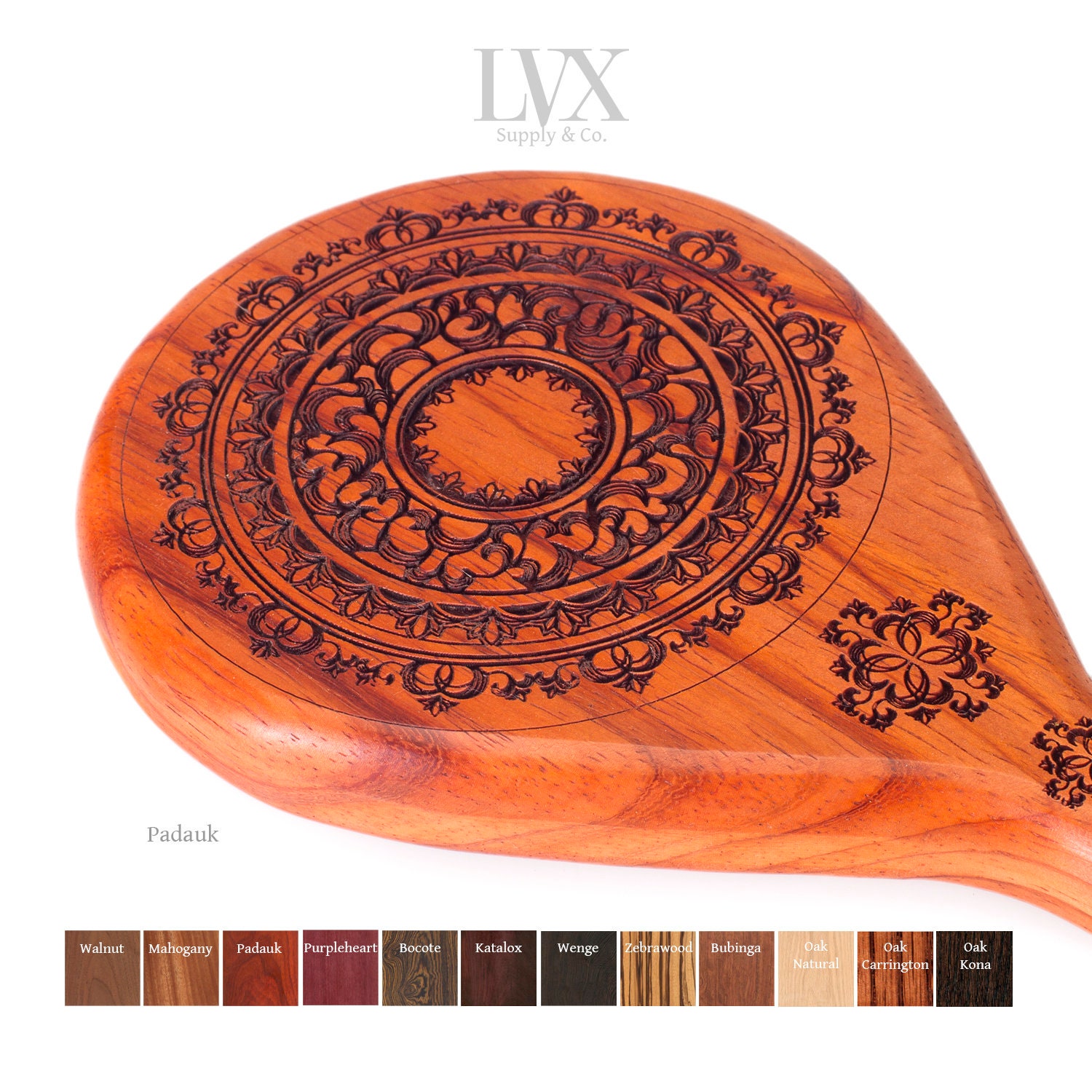 Regal Floral Spanking Paddle | Wood BDSM Paddle for DDlg Submissive Slave Punishment Otk BDsM-gear Impact Toys | BDSM Paddle by LVX Supply photo