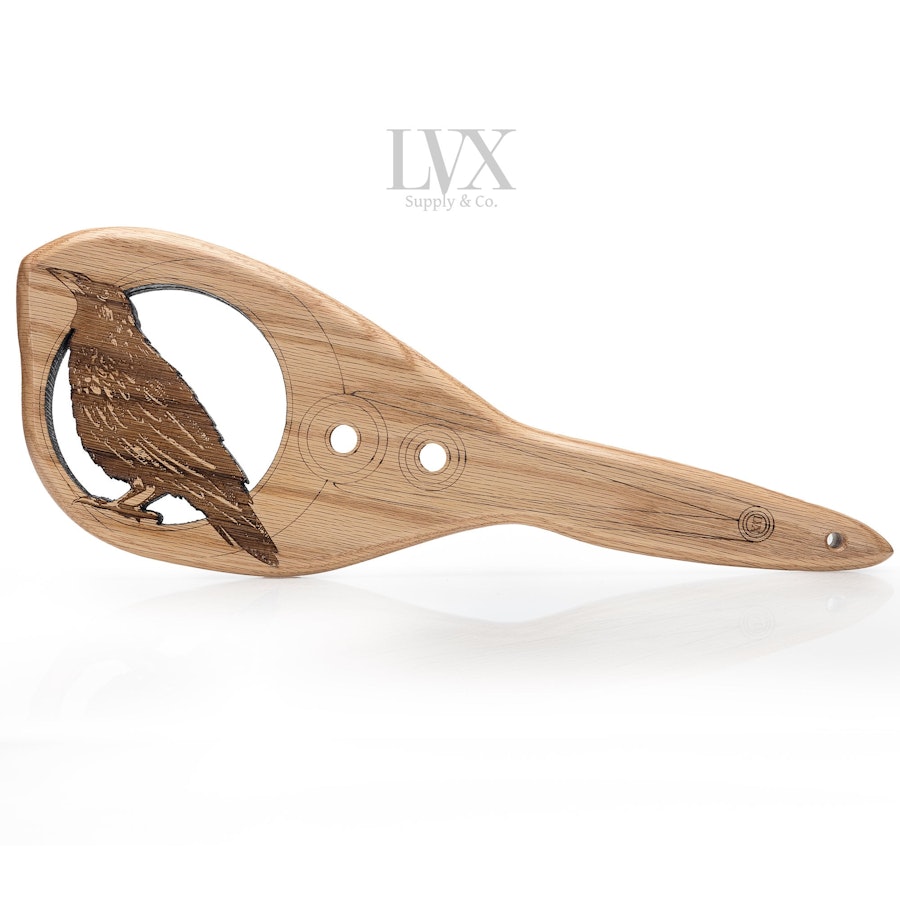 Raven Spanking Paddle | Carved Wood Spanking Paddle for DDlg Submissive Slave Punishment | Impact Toys BDsM-gear | BDSM Paddle by LVX Supply Image # 35107