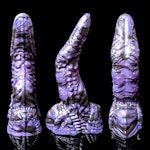 Uldred's Maw - Marble Color - Custom Fantasy Tongue Dildo - Silicone Dragon Maw Sex Toy Thumbnail # 35121