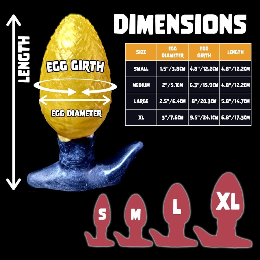 Uldred's Egg - Split Color - Custom Fantasy Butt Plug - Silicone Plug Sex Toy Image # 37299