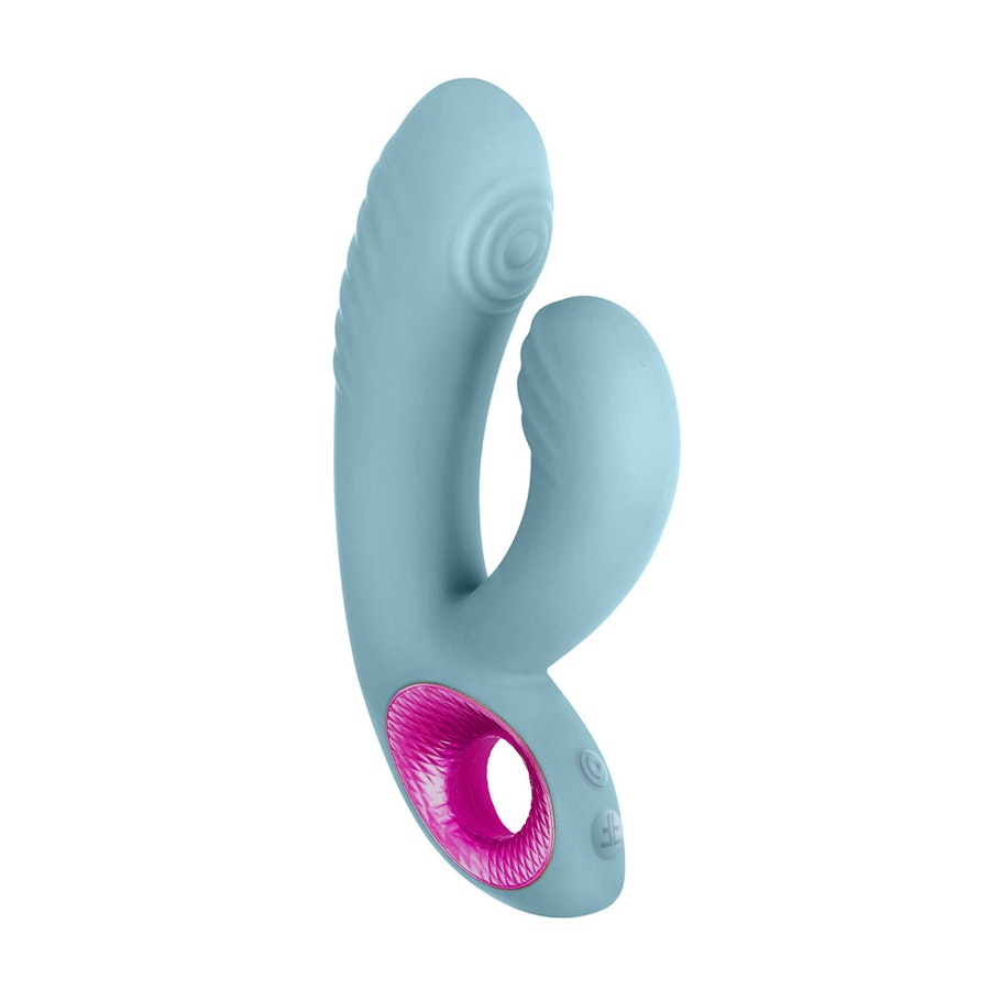 FemmeFunn Cora Rechargeable Silicone Thumping Dual Stimulation Vibrator Image # 38271