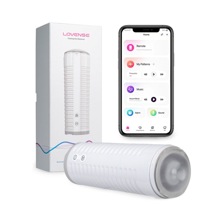 Lovense Max 2 Bluetooth App-Controlled Vibrating and Suction Masturbator (Neutral Sleeve) photo