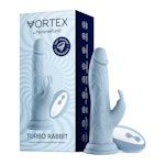 FemmeFunn Vortex Turbo Rabbit 2.0 8 in. Dual Stimulation Vibrating Dildo Thumbnail # 56549