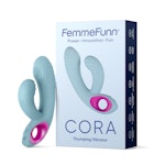 FemmeFunn Cora Rechargeable Silicone Thumping Dual Stimulation Vibrator Thumbnail # 56211