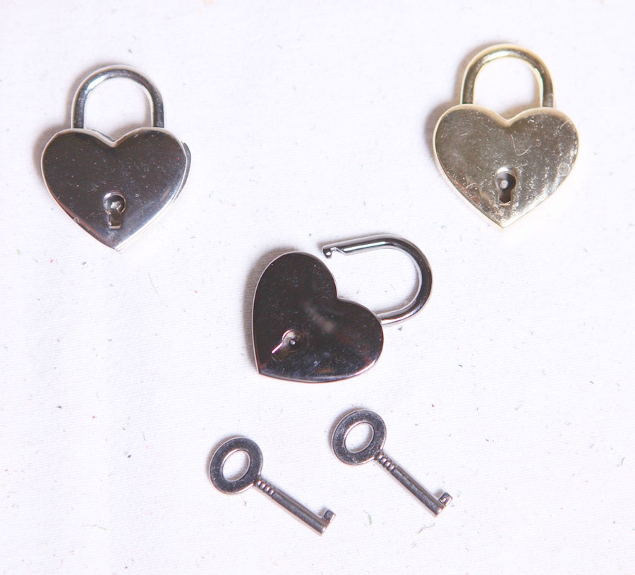 "Large" Small Heart Lock, 5x pack Image # 67146
