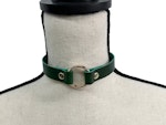 O-Ring Collar, BDSM Day Collar, Bondage "Oria" Leather Choker, Slave Submissive Collar, Discreet Collar, Gothic Necklace, Custom Engraving Thumbnail # 57638