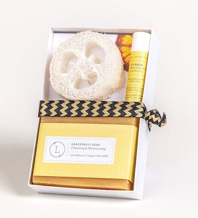 Citrus Soap Gift Set, Personalized Self Care Spa Gift, Gift under 25, Gift for her photo