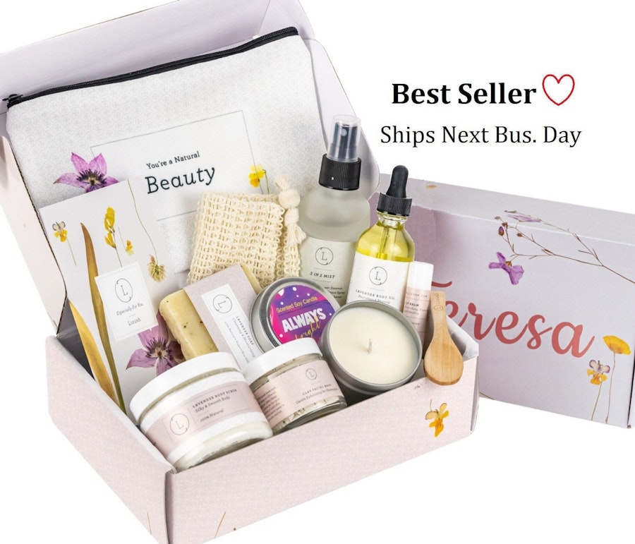 Stress Relief Spa Gift Set: Melt Away Tension with Calming Bath Salts & Aromatherapy