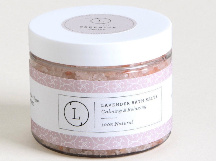 Lavender Bath Salts with Dead Sea, Himalayan, Epsom, Bath salts, Relaxation Bath Gift, ath Salts Soak,Relaxing bath salts,Sore muscle soak Image # 60438