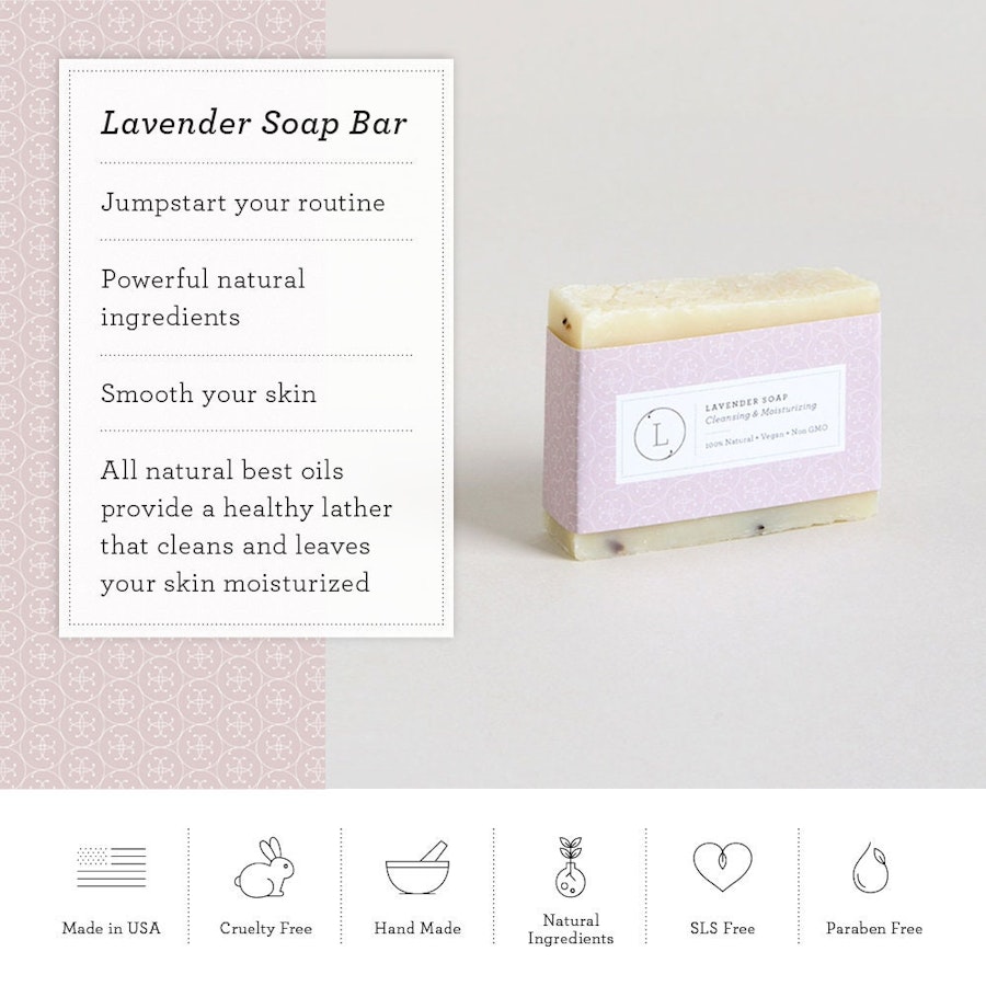 Lavender Soap Gift Set,  Essential oil soap, bath and body gift Image # 60339