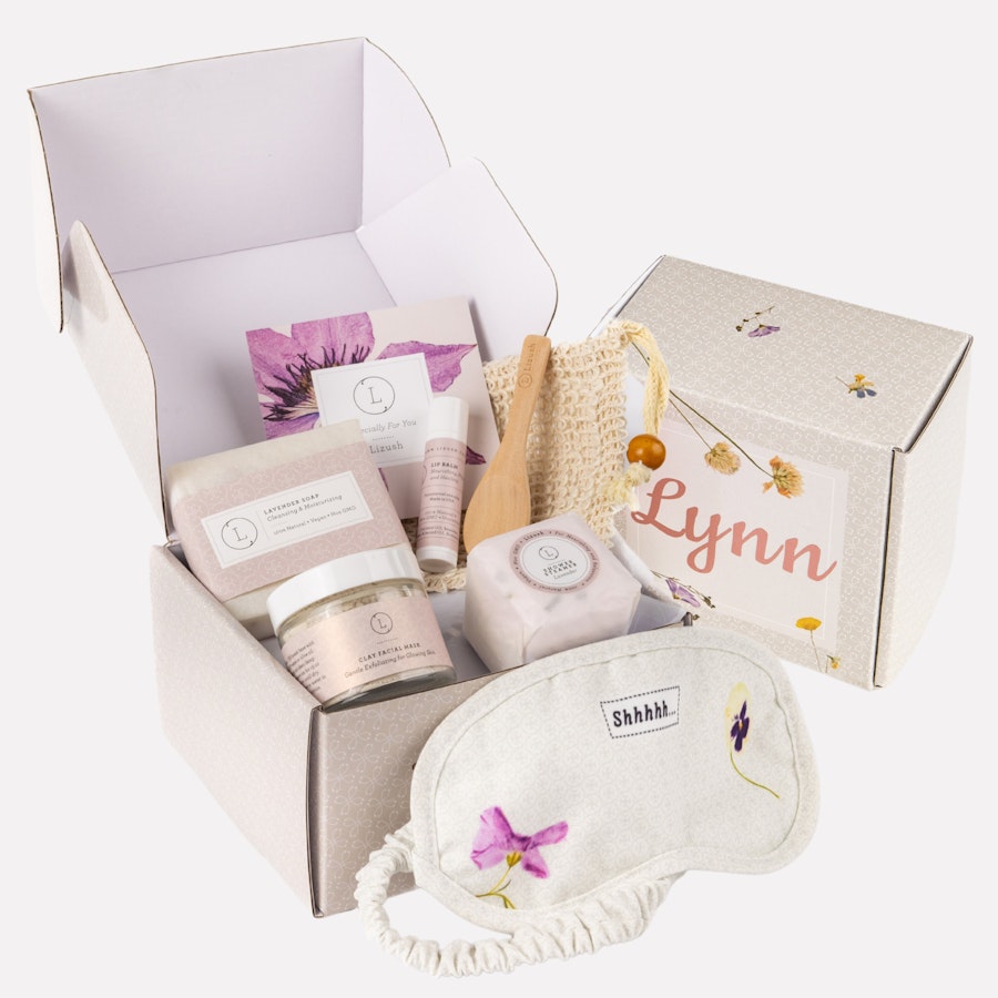 Spa Gift Set, Mom Gift Box, Gift for Her, Lavender Gift Set, Gift for Women, Birthday Gift Basket, Relaxation Gift, Self Care, By Lizush