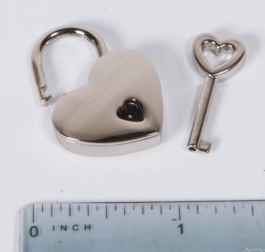 Medium Small Heart Lock, 5x pack Image # 67128