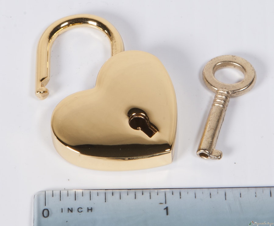 "Large" Small Heart Lock, 5x pack Image # 67149