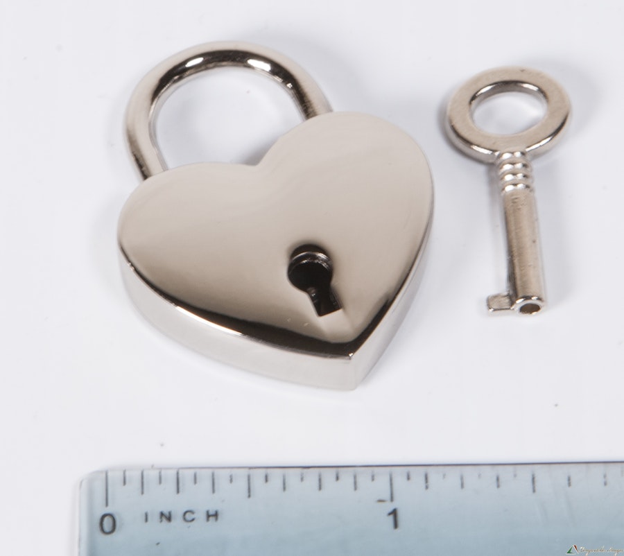"Large" Small Heart Lock, 5x pack