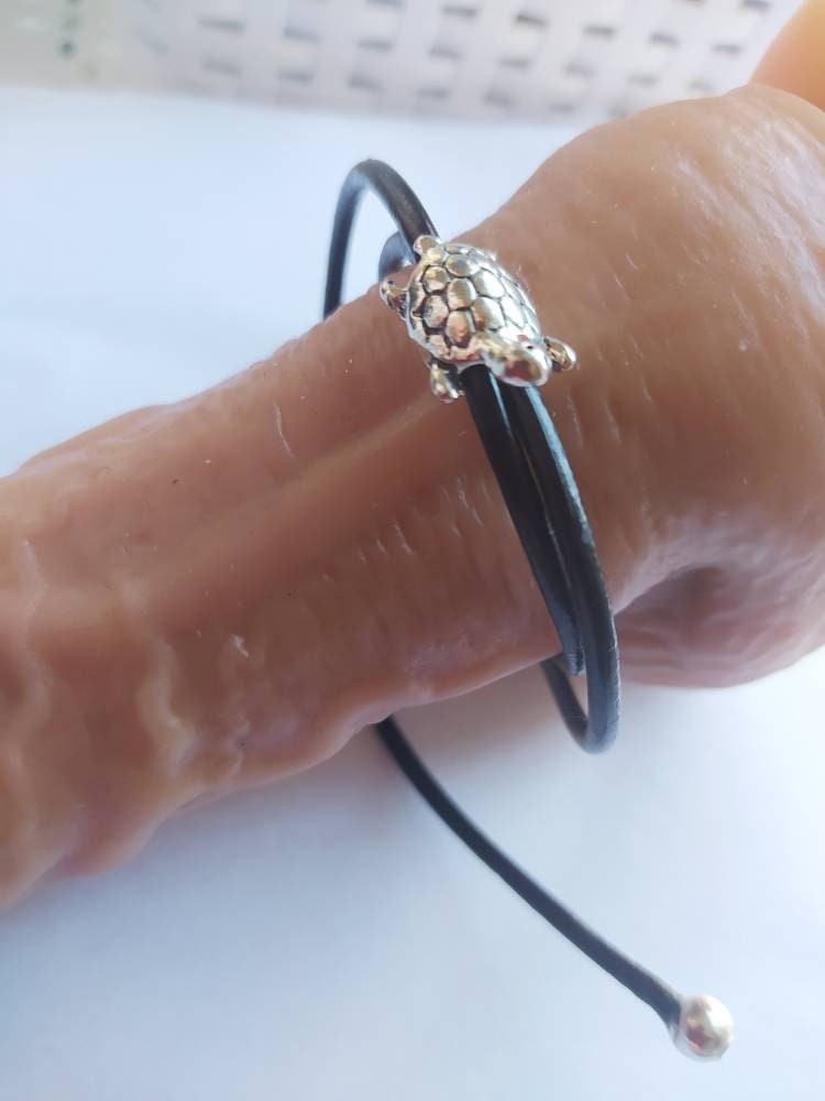 Adjustable Leather Penis Ring, Slave Cock chain, Cock Jewelry, Penis Jewelry, Mature Mature toy, Bondage BDSM sex toy photo