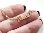 Anklet Bracelet Tease Charm, Minimalist Dainty Foot Jewelry, Discreet Anklet, Delicate Gold Jewelry gift Thumbnail # 73923