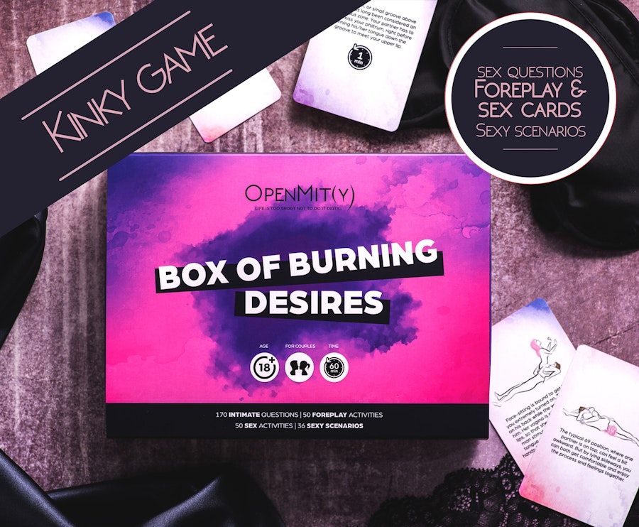 Sexy Game with Erotic Paintings. Box of Burning Desires. Valentines gift for him.