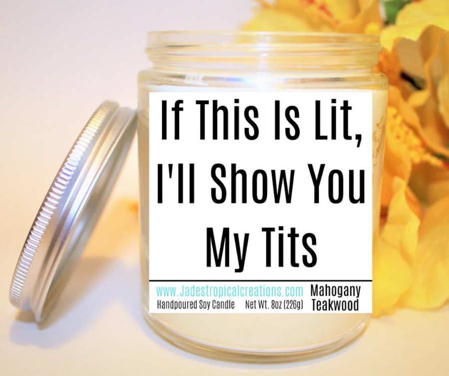 Show My Tits Candle, Gift For Him, Boyfriend Gift, Naughty Gifts For Her, When Lit, Dirty Talk, Girlfriend Gift, Inappropriate Gift, Kinky Gift