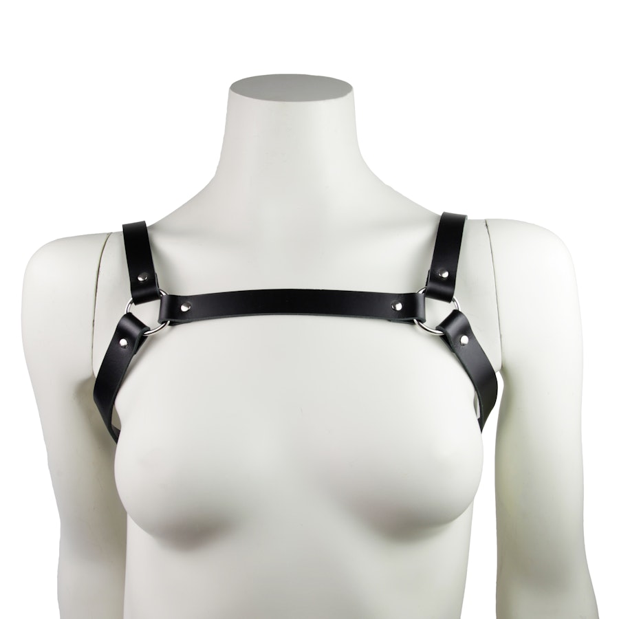 Leather Chest Harness Black