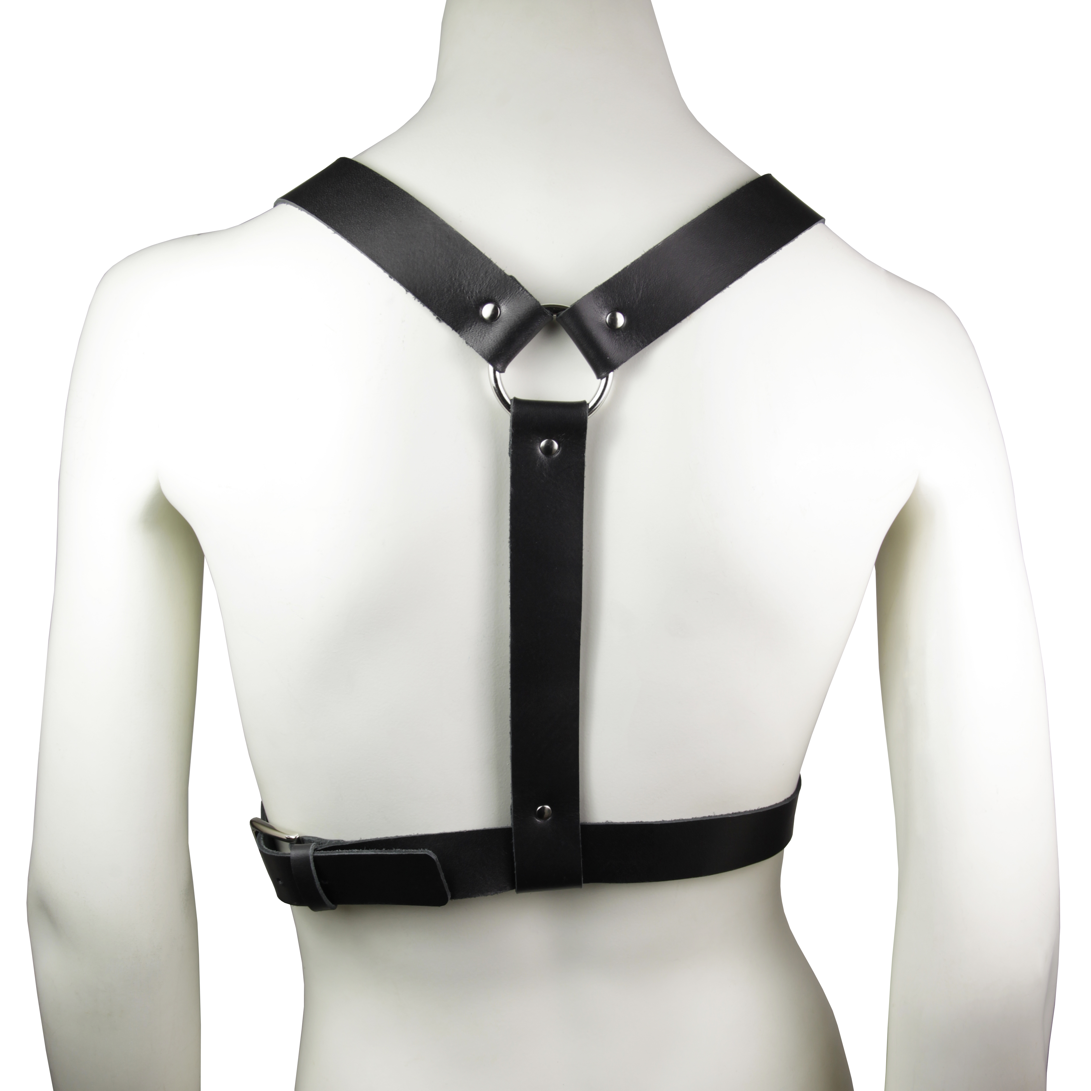 Leather Harness Black 3CM photo