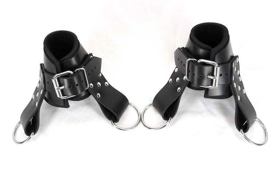Padded Leather Ankle Suspension Cuffs Image # 122067