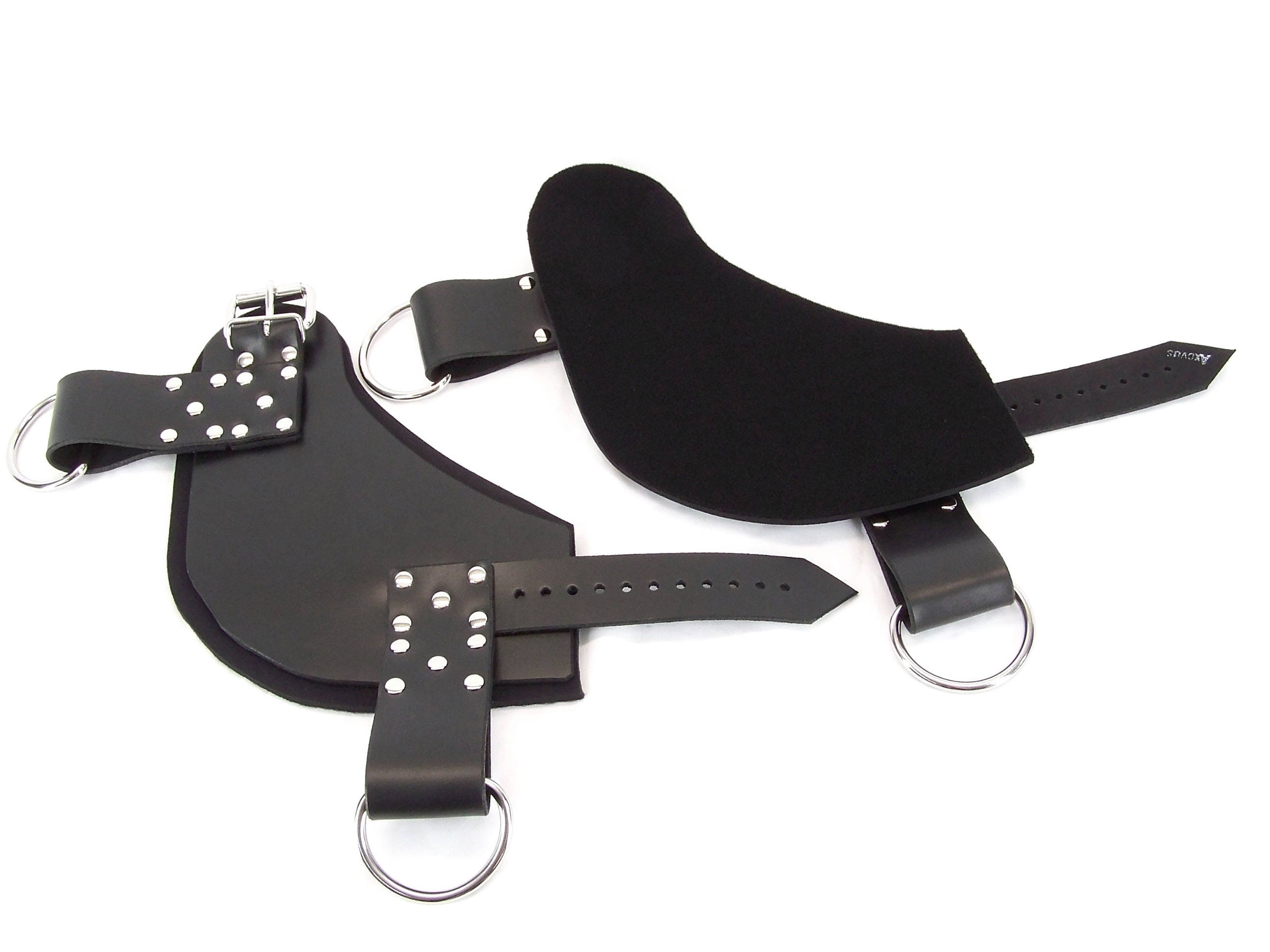 Padded Leather Ankle Suspension Cuffs photo