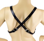 Thin Strap Leather Bra Style Harness Thumbnail # 121988