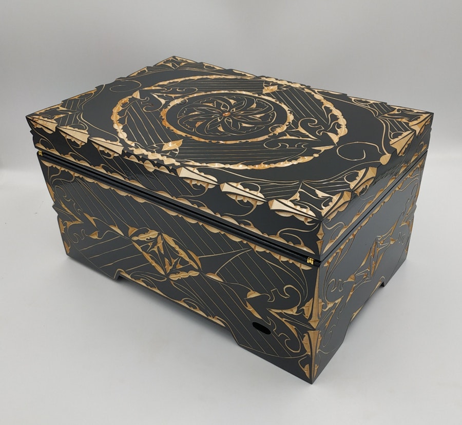 Jewelry boxes, Jewelry box, Wooden jewelry box, Unique jewelry box, Hand carved wooden box, Wooden keepsake box - Customizing Dimensions Image # 119734